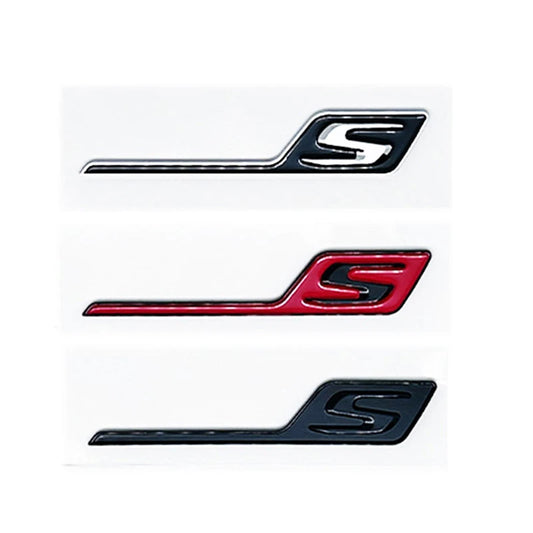 ABS S Badge Emblem Car Trunk Stickers For S E63S C63S GLC63S GLE63S GLS63S GTS GT43S GTR GT53 GT50 CLA45S Silver yellow black