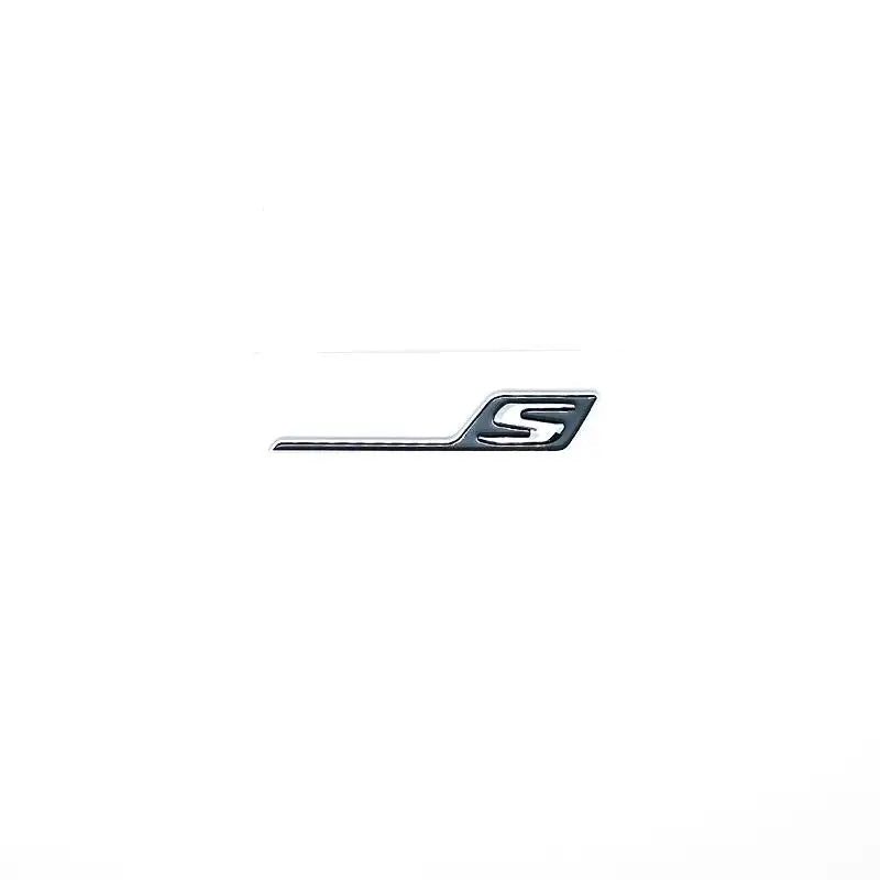 ABS S Badge Emblem Car Trunk Stickers For S E63S C63S GLC63S GLE63S GLS63S GTS GT43S GTR GT53 GT50 CLA45S Silver yellow black